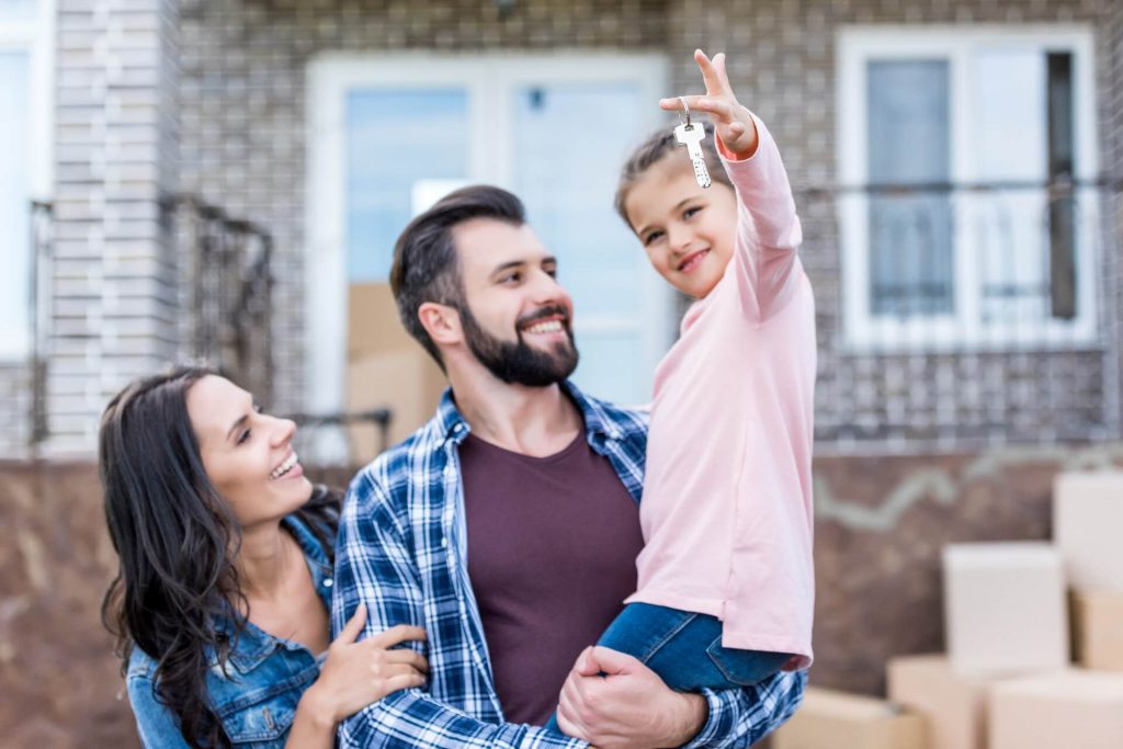 A family has a key for the new house