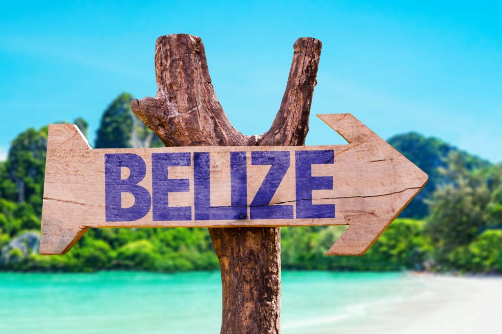 Belize wooden sign