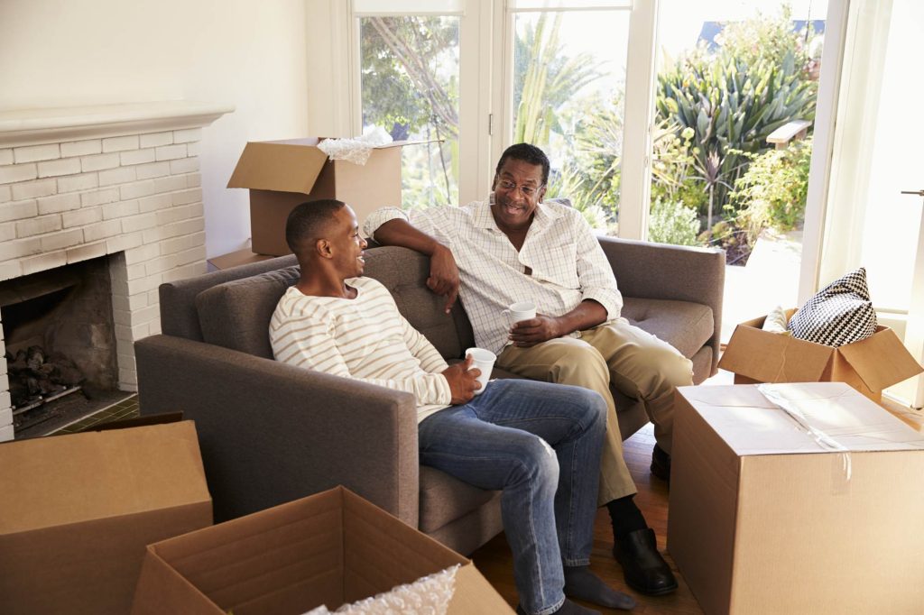 Father and Son on Moving Day